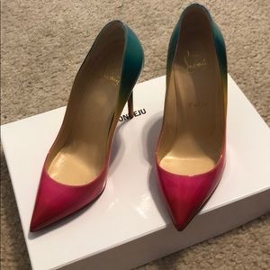 Christian Louboutin 37.5 Pigalle rainbow